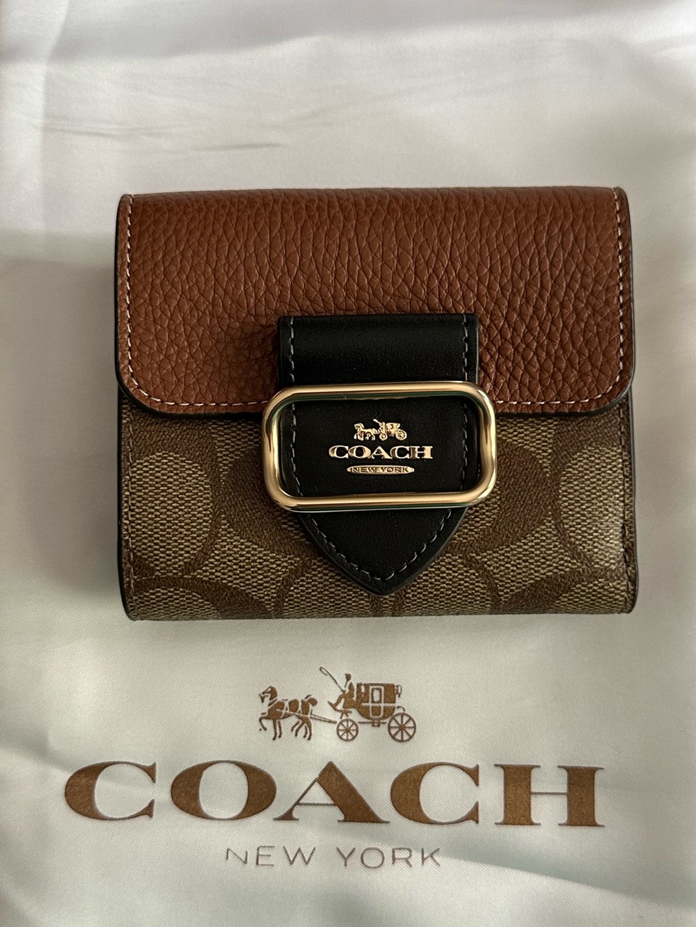 Coach Small Morgan Wallet In Colorblock Signature Canvas